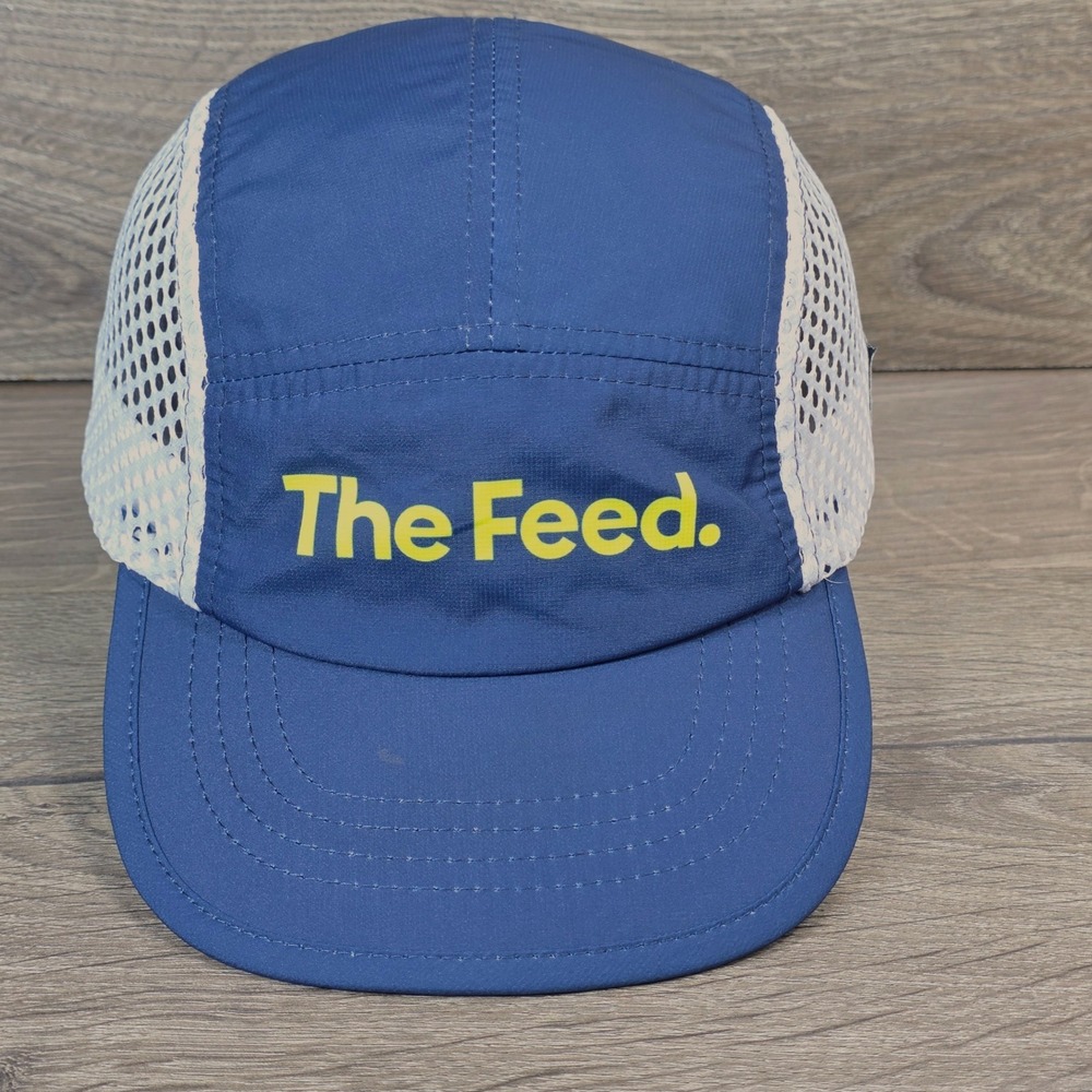 Boco Gear The Feed Hat Cap Snap Back One Size Blue Mens Running Cycling Training